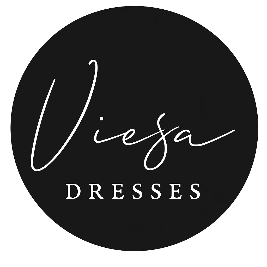 Viesa Dresses black circular logo